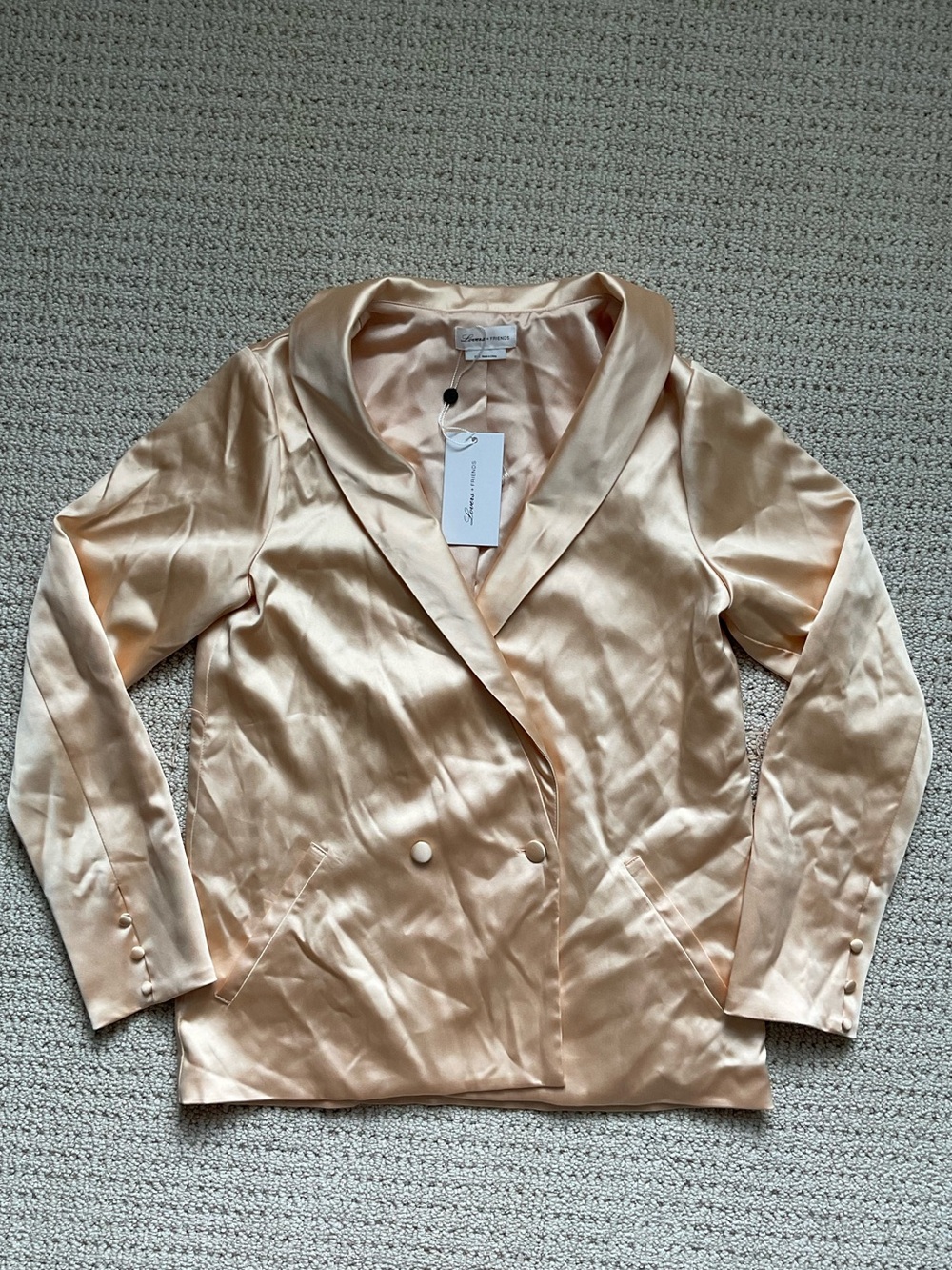 Lovers + Friends Satin Blazer in Pink Size XS NWT